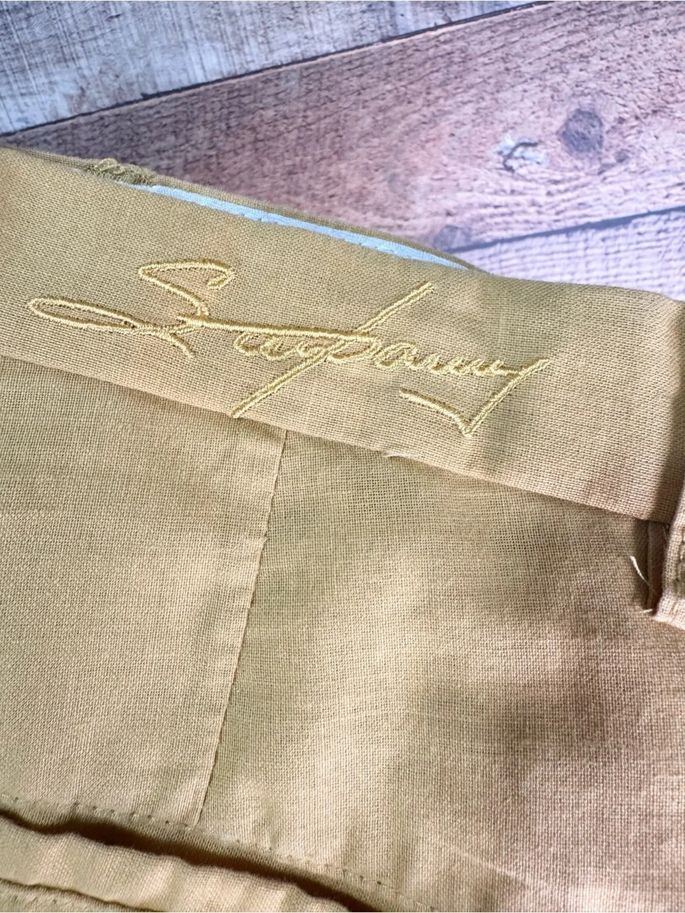 Steve Harvey Mens Safire Silk Pants Mustard Yellow Celebrity Edition